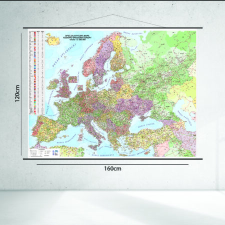 Specjalistyczna mapa kodowo-drogowa Europy