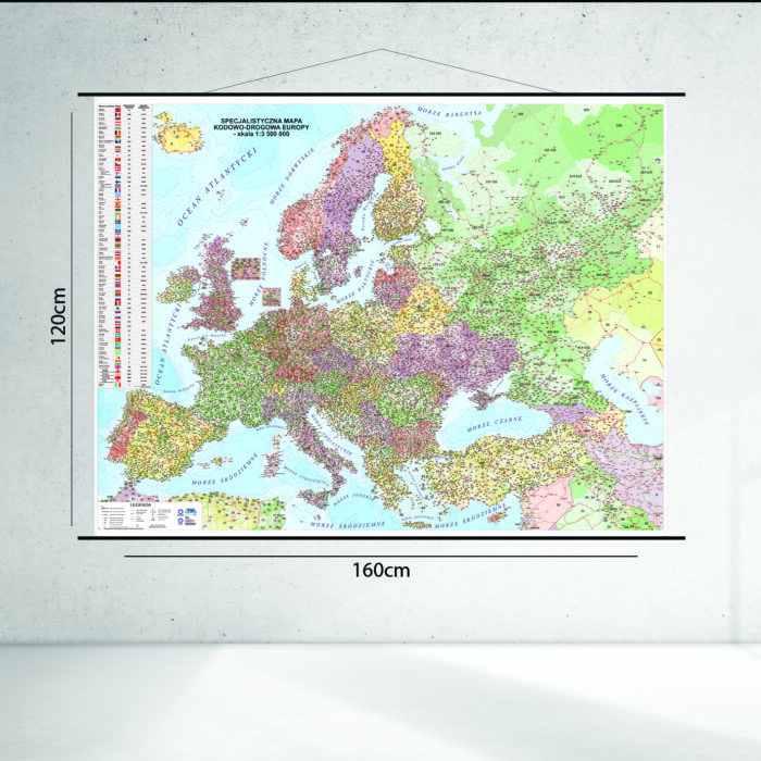 Specjalistyczna mapa kodowo-drogowa Europy