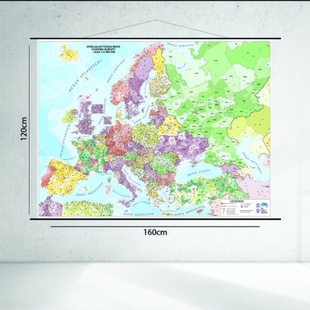 Specjalistyczna mapa kodowa Europy 120 x 160