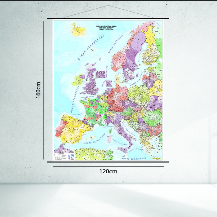 Specjalistyczna mapa kodowa Europy 160x220