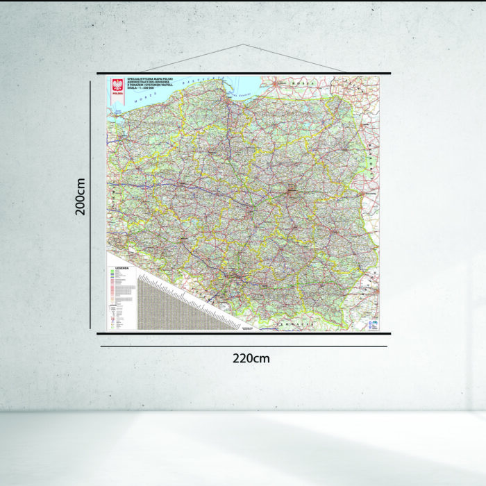 Specjalistyczna mapa e-TOLL administracyjno-drogowa Polski