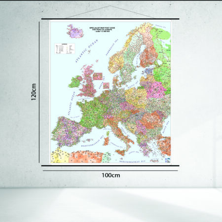 Specjalistyczna mapa kodowo-drogowa Europy 120 x 100