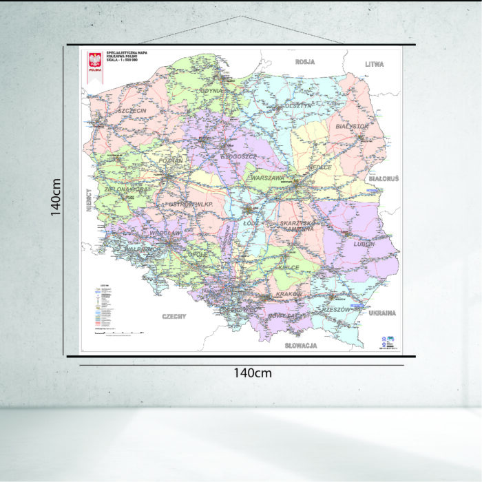 Specjalistyczna mapa kolejowa Polski
