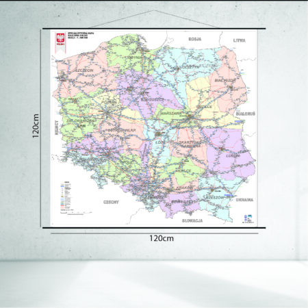 Specjalistyczna mapa kolejowa Polski